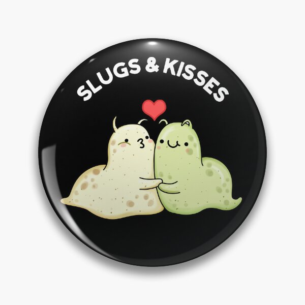 Item preview, Slugs And Kisses Funny Slug Puns (Dark BG) designed and sold by punnybone.