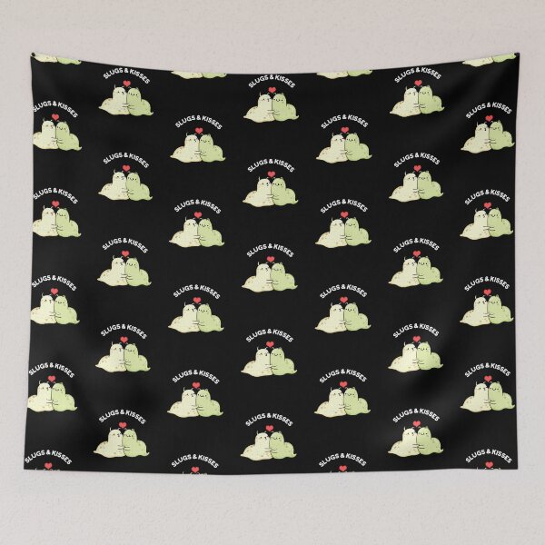 Item preview, Slugs And Kisses Funny Slug Puns (Dark BG) designed and sold by punnybone.