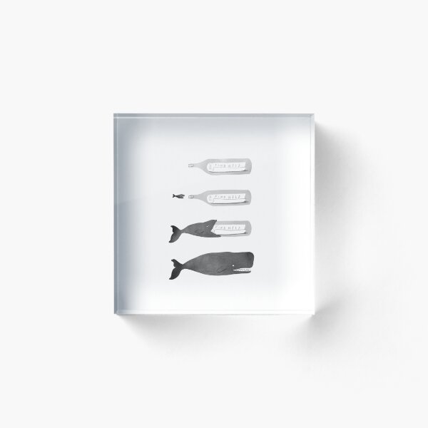 Message in a bottle Acrylic Block