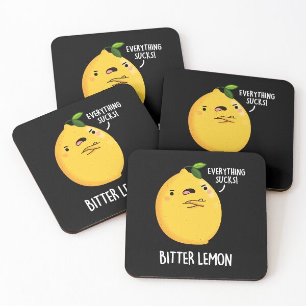 Item preview, Bitter Lemon Funny Fruit Puns (Dark BG) designed and sold by punnybone.