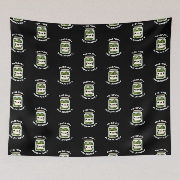 Item preview, Food Puns Pickle My Fancy Funny Food Puns (Dark BG) designed and sold by punnybone.