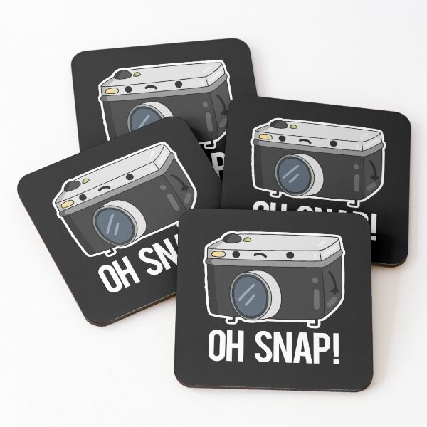 Item preview, Oh Snap Funny Camera Puns (Dark BG) designed and sold by punnybone.