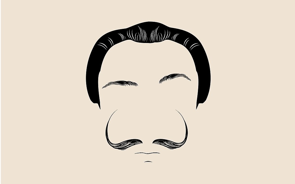 Salvador Dali Moustache By Marcosklima Redbubble   Flat,1000x1000,075,f 