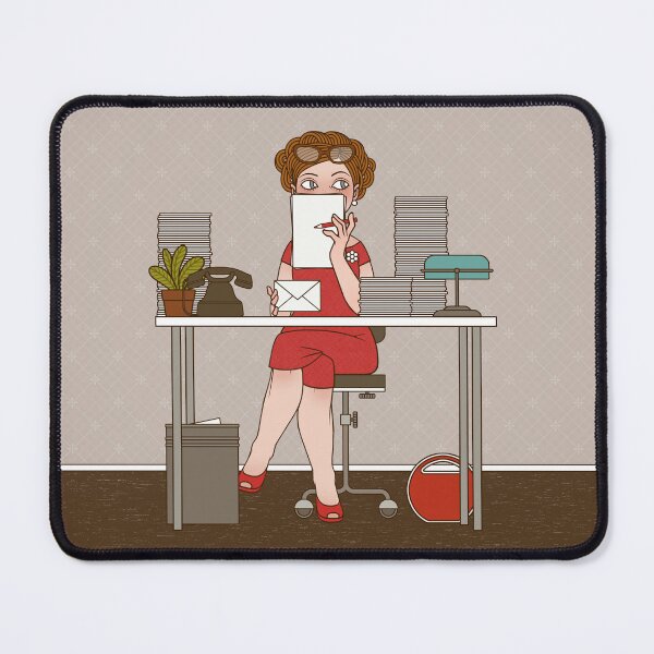 Item preview, Please dictate! – Secretary with correspondence in the office designed and sold by Iris Luckhaus.
