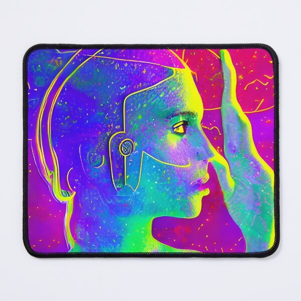 Item preview, Our House Music No.7 - Astral Cosmic AI Illustration - Ancient Alien Female Face designed and sold by Recall-Design.