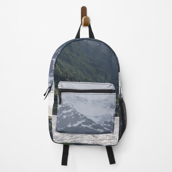 Item preview, Wonderful landscapes in Norway. Vestland. Beautiful scenery of Buerbreen glacier. Sandvevatnet lake. Mountains, trees, rocks and houses in background. Cloudy day designed and sold by Maurizio Fabbroni.