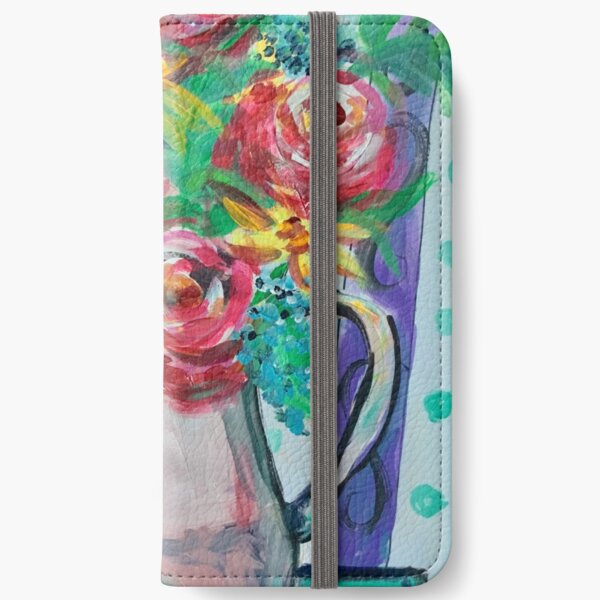 Summer Coffee Cup Bouquet iPhone Wallet