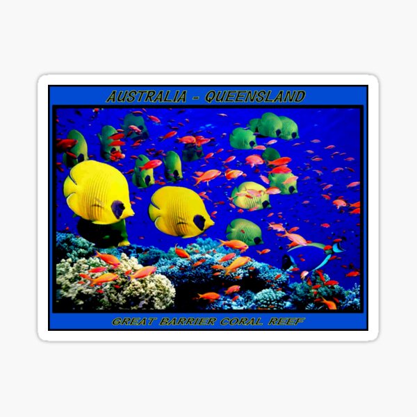 Item preview, AUSTRALIA-QUEENSLAND : Great Barrier Coral Reef Print designed and sold by posterbobs.