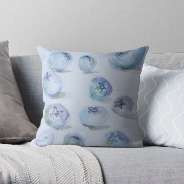Summer Blueberries Throw Pillow