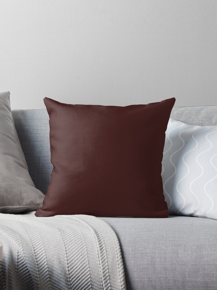 Thumbnail 1 of 4, Pillow, PLAIN SOLID DARK SIENNA BROWN -100 BROWN SHADES ON OZCUSHIONS ON ALL PRODUCTS designed and sold by ozcushions.
