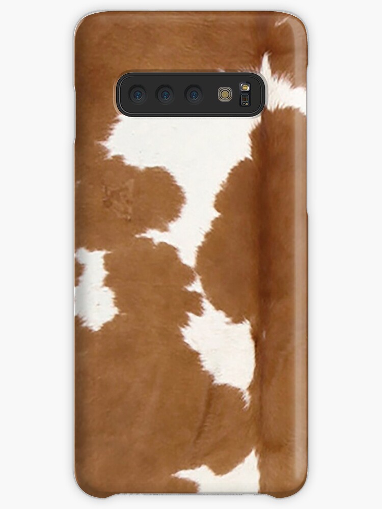 Cowhide Tan And White Texture Case Skin For Samsung Galaxy By