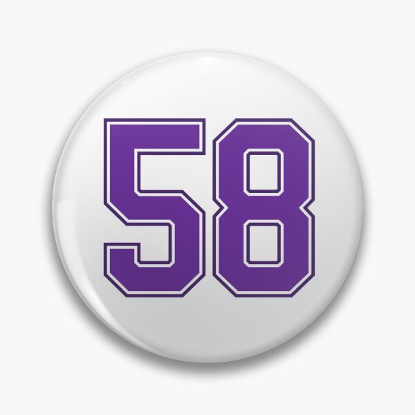 Item preview, Purple Number 58 lucky sports jersey fifty eight designed and sold by HeavyStyle.