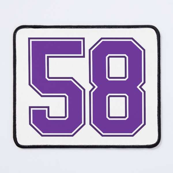 Item preview, Purple Number 58 lucky sports jersey fifty eight designed and sold by HeavyStyle.