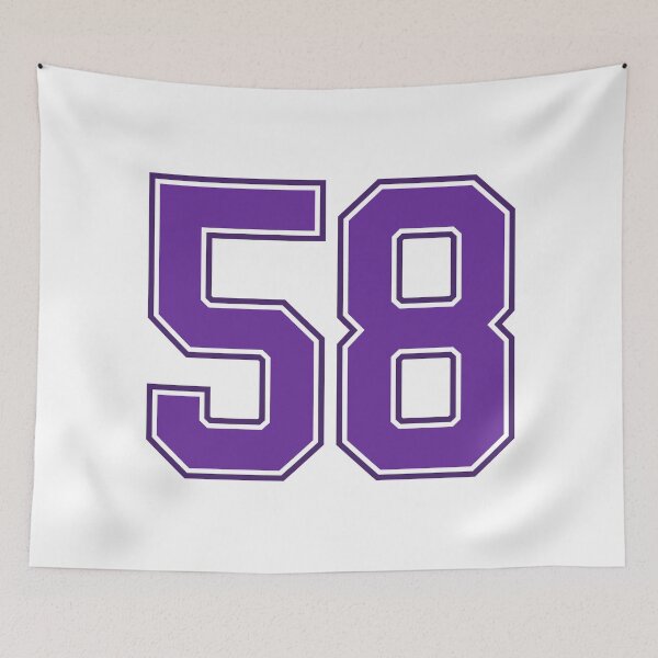 Item preview, Purple Number 58 lucky sports jersey fifty eight designed and sold by HeavyStyle.