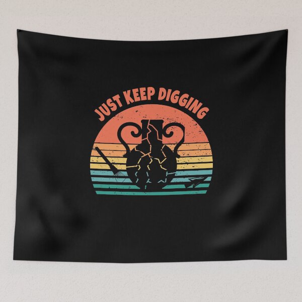 Item preview, Broken jug Archeology retro sunset just keep digging designed and sold by TipTopTapo.