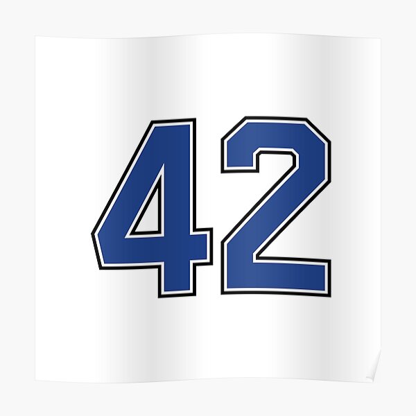 Number #42 Sports Jersey Navy Blue Lucky Number T-Shirt