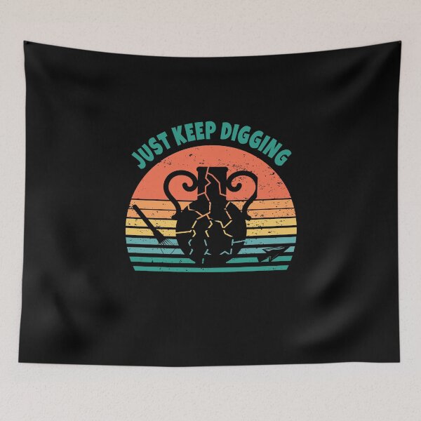 Item preview, Broken jug Archeology retro sunset just keep digging designed and sold by TipTopTapo.