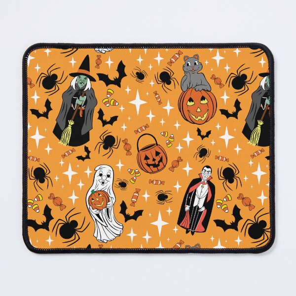 Item preview, Vintage Orange Halloween Blow Mold Dracula, Witch, Ghost & Cat designed and sold by emilyretro.