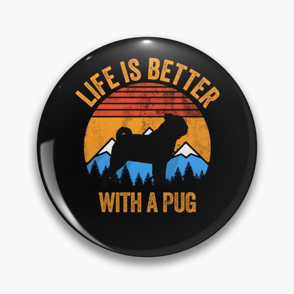 Item preview, Life Is Better With A Pug Vintage Distressed Dog Gift  designed and sold by Guarddogdrive.