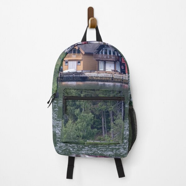 Item preview, Wonderful landscapes in Norway. Vestland. Beautiful scenery of coloured houses facing the spectacular Sognefjord. Rainy day designed and sold by Maurizio Fabbroni.