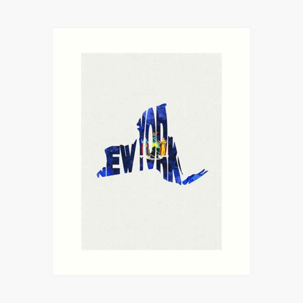 Artikel-Vorschau von New York Typografische Karte Flagge, designt und verkauft von A Deniz Akerman.