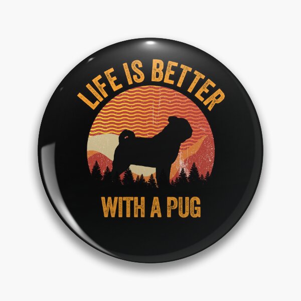 Item preview, Life Is Better With A Pug Vintage Distressed Dog Gift  designed and sold by Guarddogdrive.