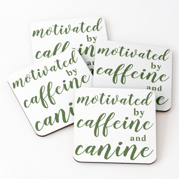 Item preview, motivated by caffeine and canine designed and sold by qofebean.