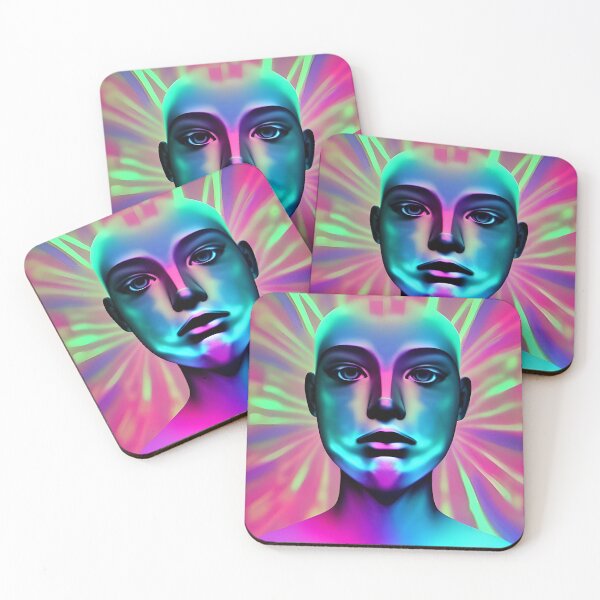 Item preview, Recall Rave Art 1: Astral Cosmic AI Illustration - Humanoid Face designed and sold by Recall-Design.