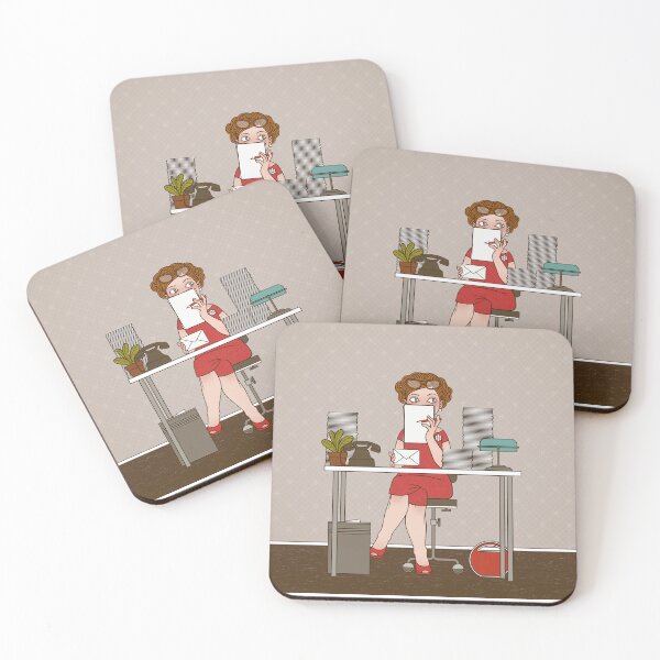 Item preview, Please dictate! – Secretary with correspondence in the office designed and sold by Iris Luckhaus.