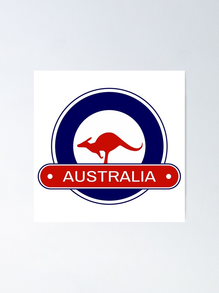 "Australia Roundel Badge Royal Australian Air Force Kangaroo" Poster