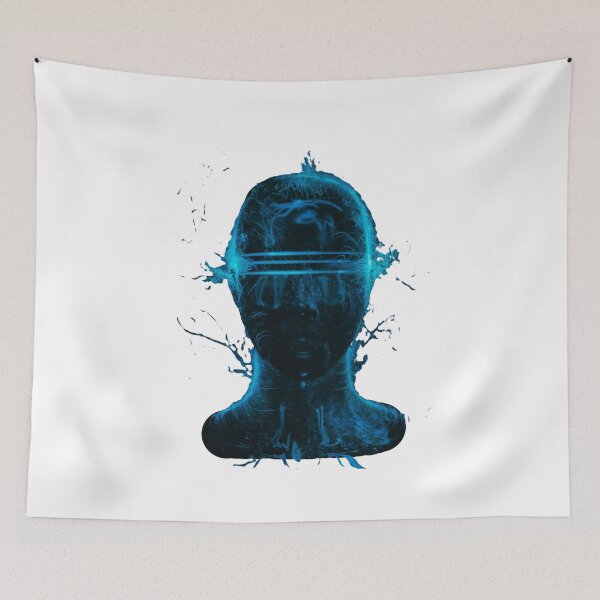 Item preview, Turquoise Neon Face Futuristic style designed and sold by Dven-Clothes.