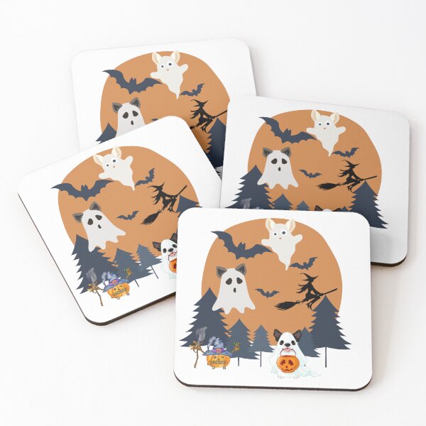 Item preview, Ghost Dog Halloween Spooky Forest. Spooky Dog. Ghost Dog. Scary Dog designed and sold by Doggymadness.