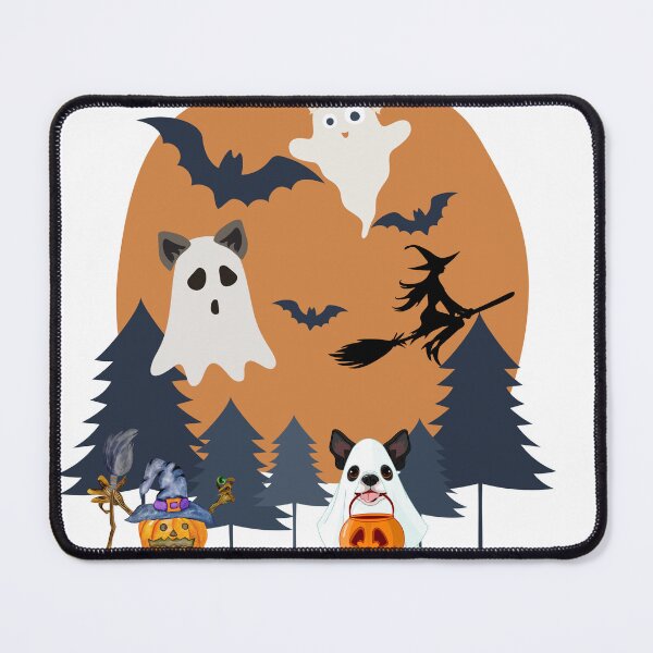 Item preview, Ghost Dog Halloween Spooky Forest. Spooky Dog. Ghost Dog. Scary Dog designed and sold by Doggymadness.