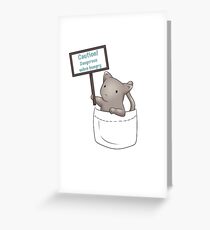 Vorsicht Katze Grußkarte