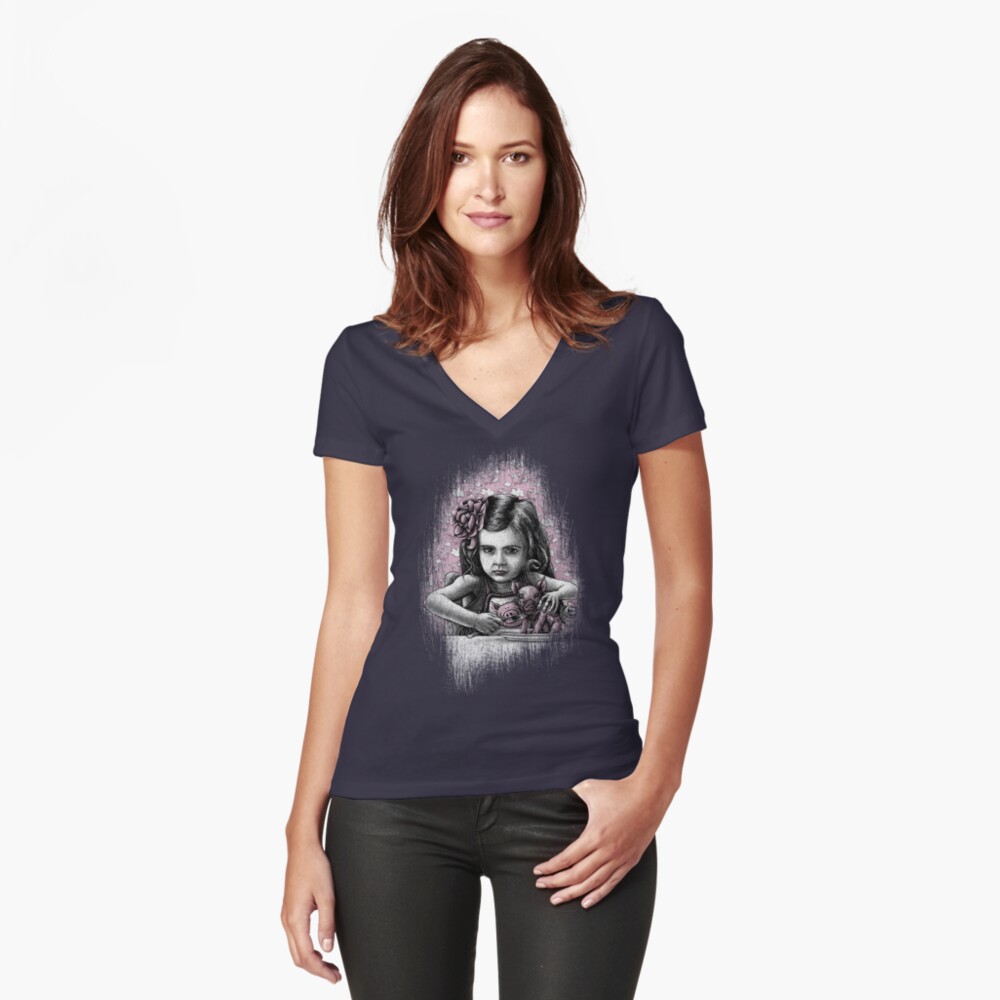 Artikel-Vorschau von Tailliertes T-Shirt mit V-Ausschnitt, designt und verkauft von RolandStraller.