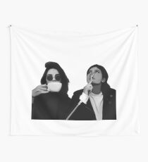 Kylie & Kendall Drinking Coffee Wall Tapestry
