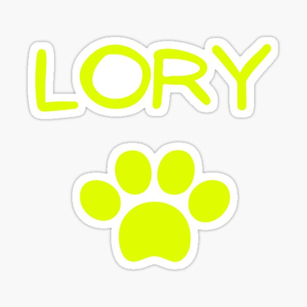 Vista previa del artículo con la obra «Diseño del nombre de la pata de Lory | Impresión linda de la pata del animal», diseñado y vendido por Garden of Meows.