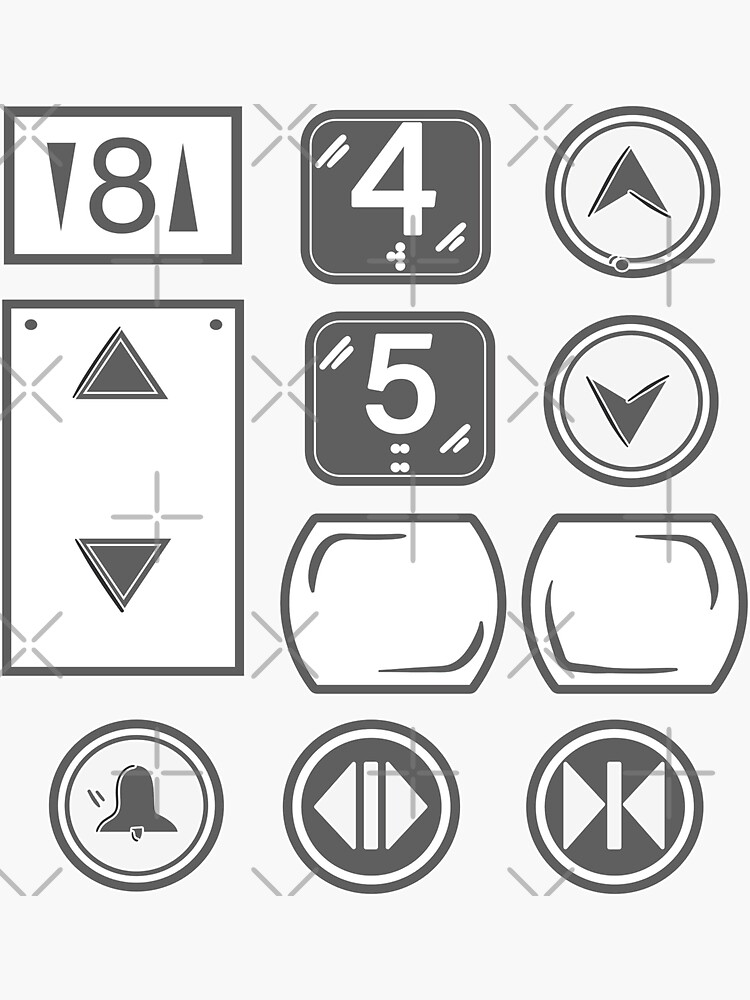 "Elevator Elevator Buttons Elevator" Sticker for Sale by mooon85