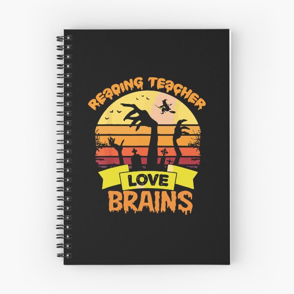 Item preview, reading teacher love brains halloween shirt for school designed and sold by artzaka.
