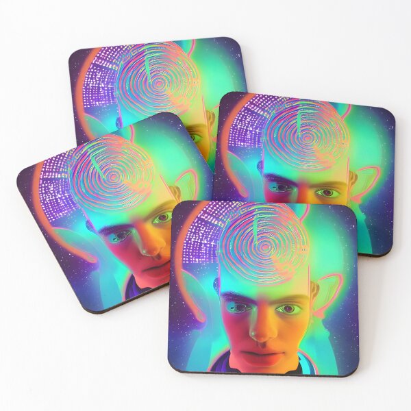 Item preview, Recall Rave Art 3: Astral Cosmic AI Illustration - Head Vibrations designed and sold by Recall-Design.
