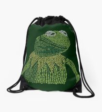 It's not easy, bein' Kermit Drawstring Bag
