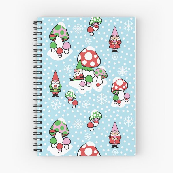 Item preview, Vintage Christmas Gnome and Pink Winter Mushroom Toadstool, Winter Valentine's Day Snow designed and sold by emilyretro.