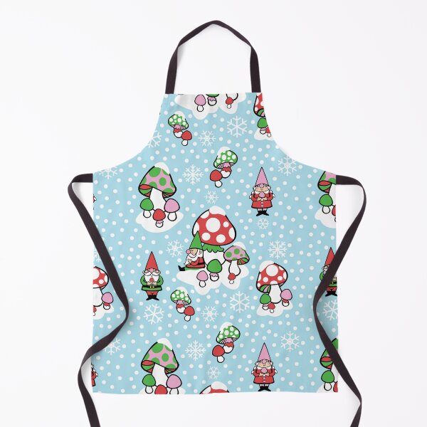 Item preview, Vintage Christmas Gnome and Pink Winter Mushroom Toadstool, Winter Valentine's Day Snow designed and sold by emilyretro.