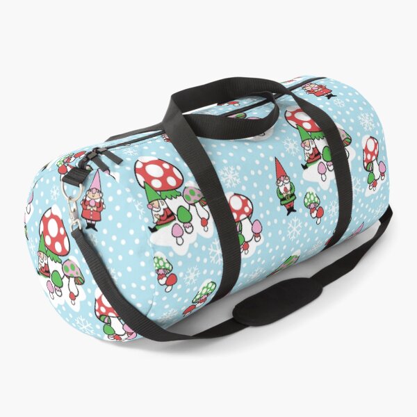 Item preview, Vintage Christmas Gnome and Pink Winter Mushroom Toadstool, Winter Valentine's Day Snow designed and sold by emilyretro.