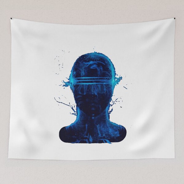 Item preview, Blue Neon Face Futuristic style designed and sold by Dven-Clothes.