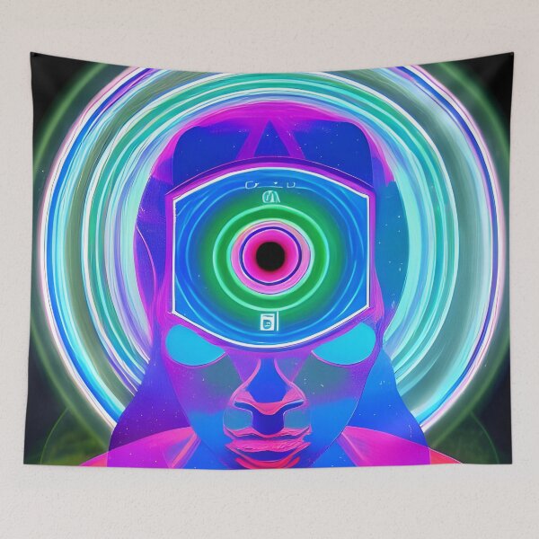 Item preview, Recall Rave Art 5: Astral Cosmic AI Illustration - 3rd Eye designed and sold by Recall-Design.