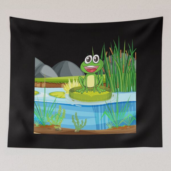 Item preview, Cute Frog Wallpaper designed and sold by pat227jc.