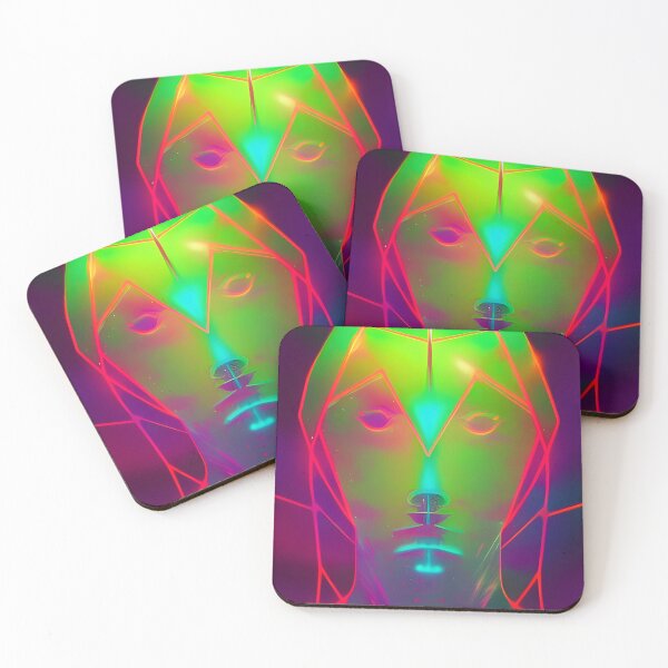 Item preview, Recall Rave Art 6: Astral Cosmic AI Illustration - Robotic Alien Face designed and sold by Recall-Design.