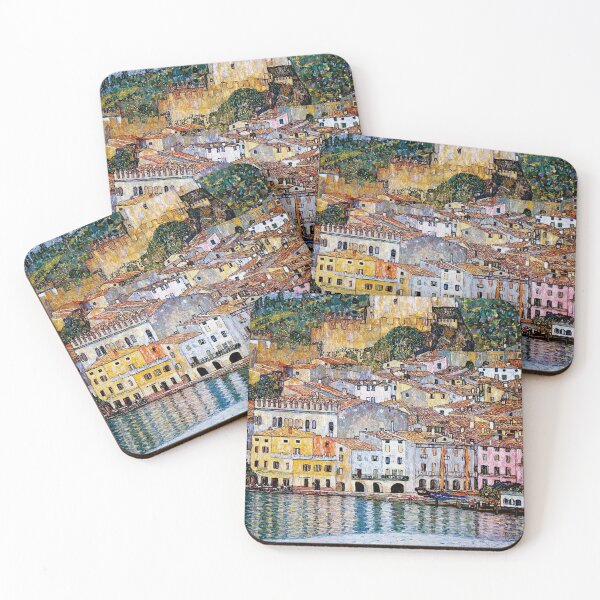 Item preview, GUSTAV KLIMT : Vintage 1913 Malcesine on Lake Garda Town  Print designed and sold by posterbobs.