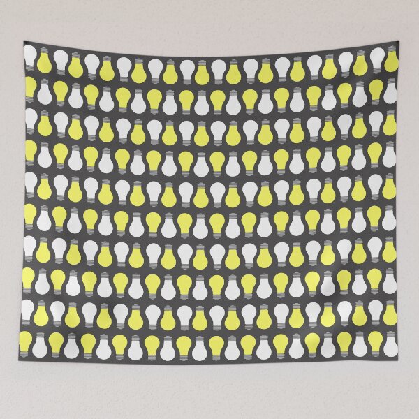 Item preview, Yellow and white bulbs pattern designed and sold by LaBelleMaison.